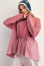 Load image into Gallery viewer, Easel Terry Knit Ruffle Bottom Babydoll Pullover
