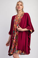 Load image into Gallery viewer, Easel Ruffle Hem Loose Cardigan
