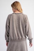 Load image into Gallery viewer, Easel Mineral Washed Terry Knit Pullover
