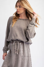 Load image into Gallery viewer, Easel Mineral Washed Terry Knit Pullover
