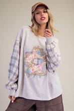 Load image into Gallery viewer, Easel Flower Patch Front Washed Cotton Top
