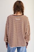 Load image into Gallery viewer, Easel Striped Washed Terry Pullover
