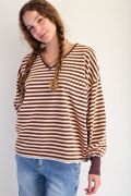 Load image into Gallery viewer, Easel Striped Washed Terry Pullover
