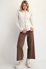 Load image into Gallery viewer, Easel Cherry Embroidered Thermal Top
