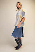 Load image into Gallery viewer, Easel Flower and Plaid Printed Hoodie Pullover
