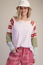 Load image into Gallery viewer, Easel Long Sleeve Stripe Mix Cotton Top
