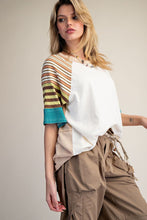 Load image into Gallery viewer, Easel Stripe Mix Washed Cotton Top
