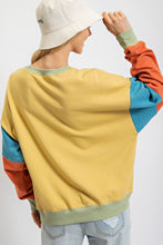 Load image into Gallery viewer, Easel Color Block Terry Knit Pullover
