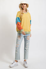 Load image into Gallery viewer, Easel Color Block Terry Knit Pullover
