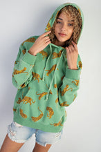 Load image into Gallery viewer, Easel Tiger Printed Washed Terry Hoodie Pullover
