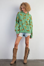 Load image into Gallery viewer, Easel Tiger Printed Washed Terry Hoodie Pullover
