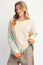 Load image into Gallery viewer, Easel Star Patch Mineral Washed Knit Pullover
