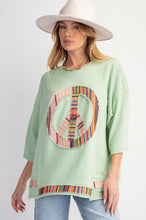 Load image into Gallery viewer, Easel Front Peace Patch Knit Top
