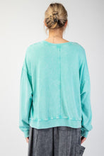 Load image into Gallery viewer, Easel Flower Patch Washed Terry Knit Pullover
