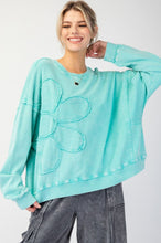 Load image into Gallery viewer, Easel Flower Patch Washed Terry Knit Pullover
