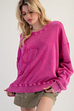 Load image into Gallery viewer, Easel Flower Patch Washed Terry Knit Pullover
