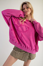 Load image into Gallery viewer, Easel Flower Patch Washed Terry Knit Pullover
