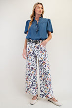Load image into Gallery viewer, Easel Washed Chambray Button Down Woven Top
