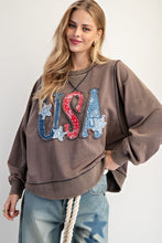 Load image into Gallery viewer, Easel USA Patch Washed Terry Pullover
