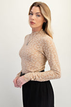 Load image into Gallery viewer, Easel Burnout Lace Fitted Top
