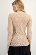 Load image into Gallery viewer, Easel Burnout Lace Fitted Top
