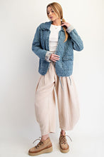 Load image into Gallery viewer, Easel Bow Front Quilted Denim Washed Jacket
