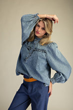 Load image into Gallery viewer, Easel Polka Dots Washed Blouse
