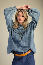 Load image into Gallery viewer, Easel Polka Dots Washed Blouse

