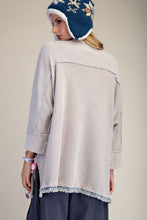 Load image into Gallery viewer, Easel Star Patch Detailing Washed Waffle Knit Top
