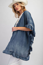 Load image into Gallery viewer, Easel Washed Denim Cardigan

