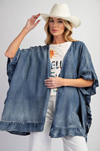 Load image into Gallery viewer, Easel Washed Denim Cardigan
