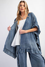 Load image into Gallery viewer, Easel Washed Denim Cardigan
