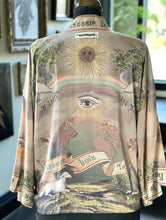 Load image into Gallery viewer, Market of Stars Friendship Love &amp; Truth Vintage Wash Pixie Duster Kimono
