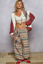 Load image into Gallery viewer, Pol Clothing Overlock Stitch Floral Placket Hoodie Knit Top
