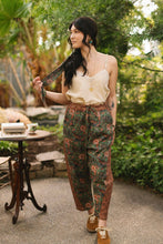 Load image into Gallery viewer, Market of Stars Secret Garden Linen Cropped Artist Pant w/ Flowers, Fan
