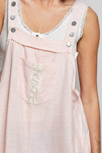 Load image into Gallery viewer, Pol Clothing Lace Trim Vintage Washing Denim Linen Overall
