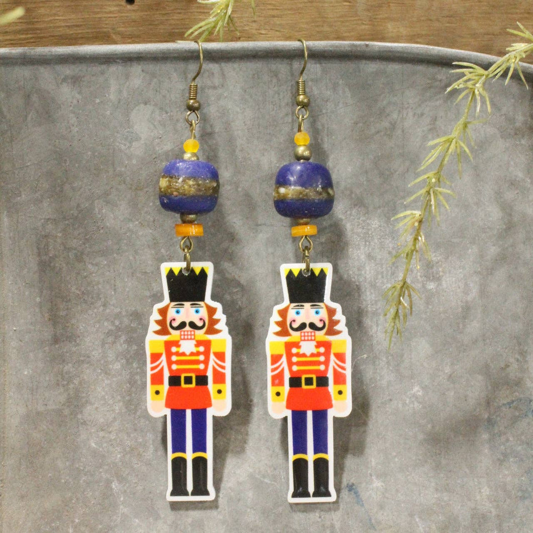 The Primitive Peddler Nutcracker Fun Dangle Earrings