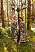 Load image into Gallery viewer, Market of Stars Lionheart Bohéme Slip Dress w/ botanicals &amp; Narnia print
