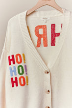 Load image into Gallery viewer, Mello Christmas Lettering Patchwork V Neck Cardigan
