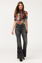 Load image into Gallery viewer, Johnny Was Mesh Elbow Sleeve Mock Neck
