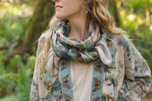 Load image into Gallery viewer, Market of Stars Earth &amp; Sky Scarf with Tree Print.
