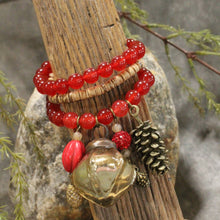 Load image into Gallery viewer, The Primitive Peddler Love For Cardinals Charm&#39;d Bracelet Set
