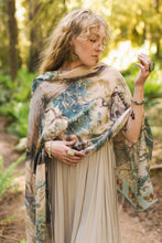 Load image into Gallery viewer, Market of Stars Earth &amp; Sky Scarf with Tree Print.
