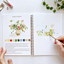 Load image into Gallery viewer, Emily Lex Studio Bouquets watercolor workbook
