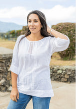 Load image into Gallery viewer, Siganka Angel Pleat &amp; Crochet Detail Blouse
