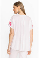 Load image into Gallery viewer, Johnny Was Raw Detail Swing Tee Cassia
