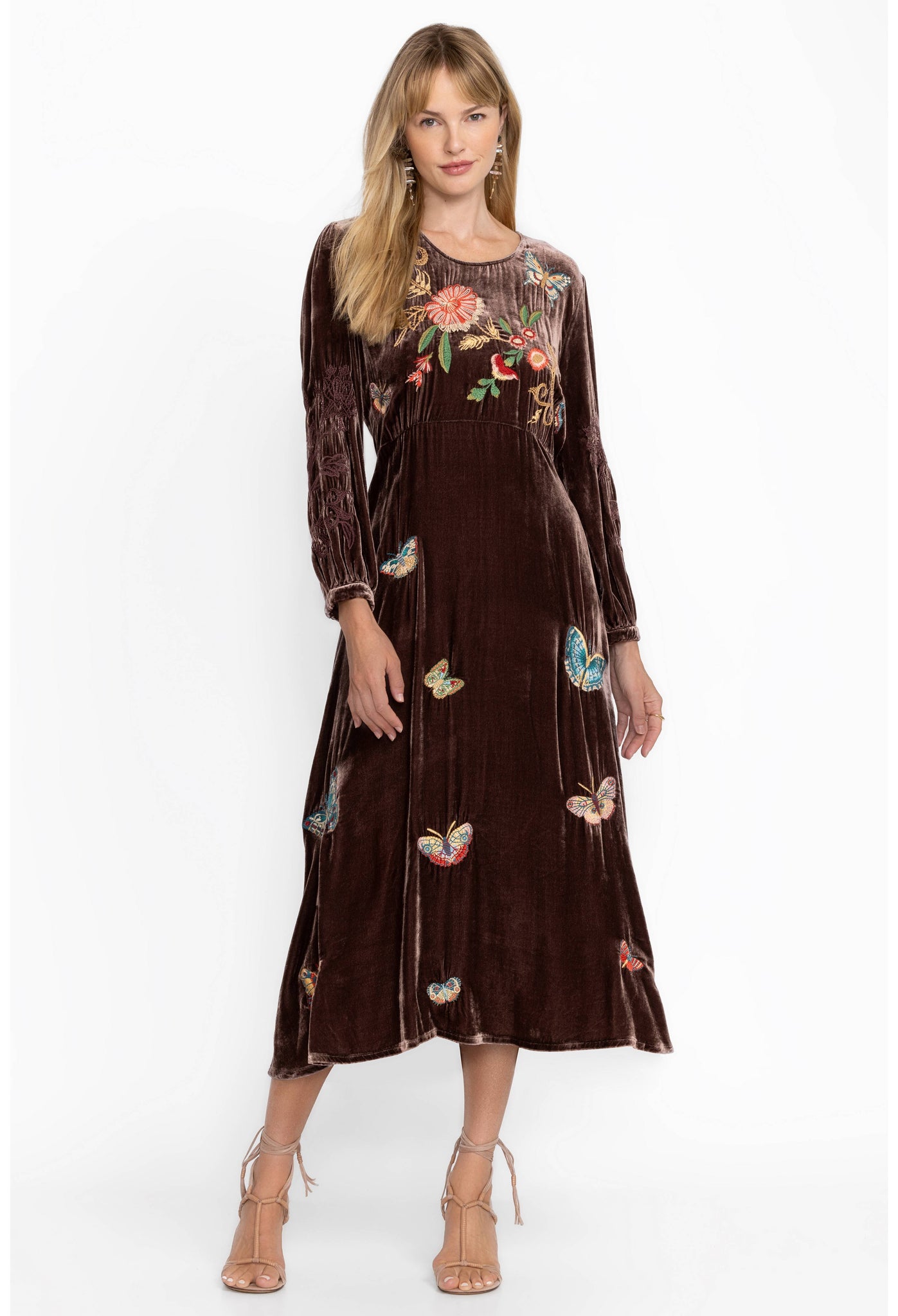 Johnny Was Velvet Effortless Midi Dress Luciana The Colony Shop Johnny Was Velvet Effortless Midi Dress Luciana The Colony Shop