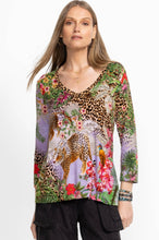Load image into Gallery viewer, Johnny Was The Janie Favorite 3/4 Sleeve V‑Neck Swing Tee
