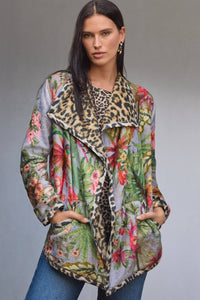 Johnny Was Reversible Joan Wrap Binded Sherpa Jacket