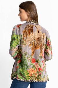 Johnny Was Reversible Joan Wrap Binded Sherpa Jacket
